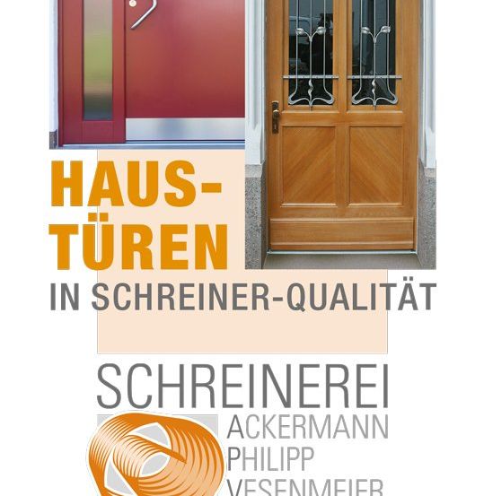 Schreinerei Ackermann Philipp Vesenmeier GmbH in Schopfheim - Haustüren Prospekt 2010